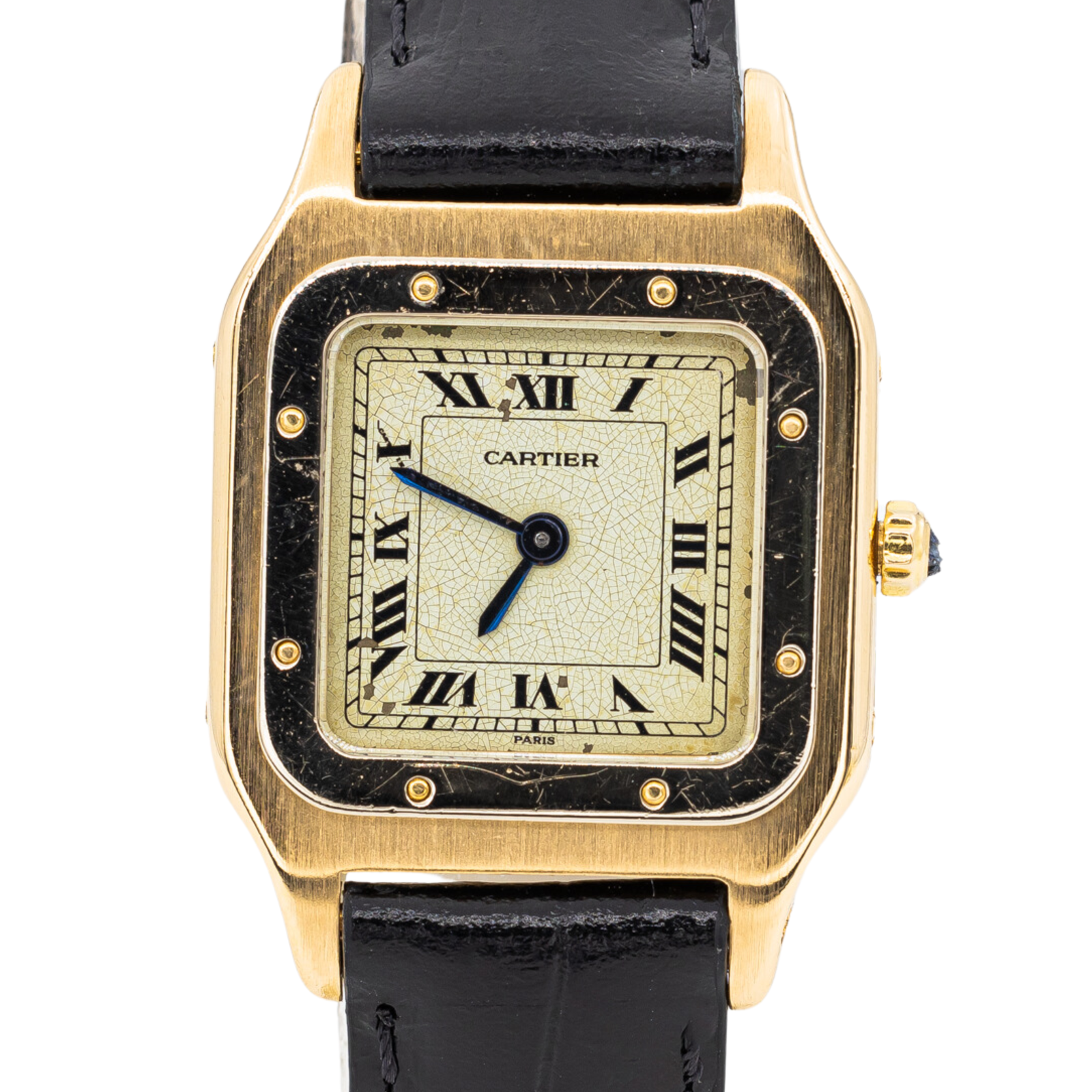 Cartier Panthère Vintage Watch Yellow Gold, Steel on Leather