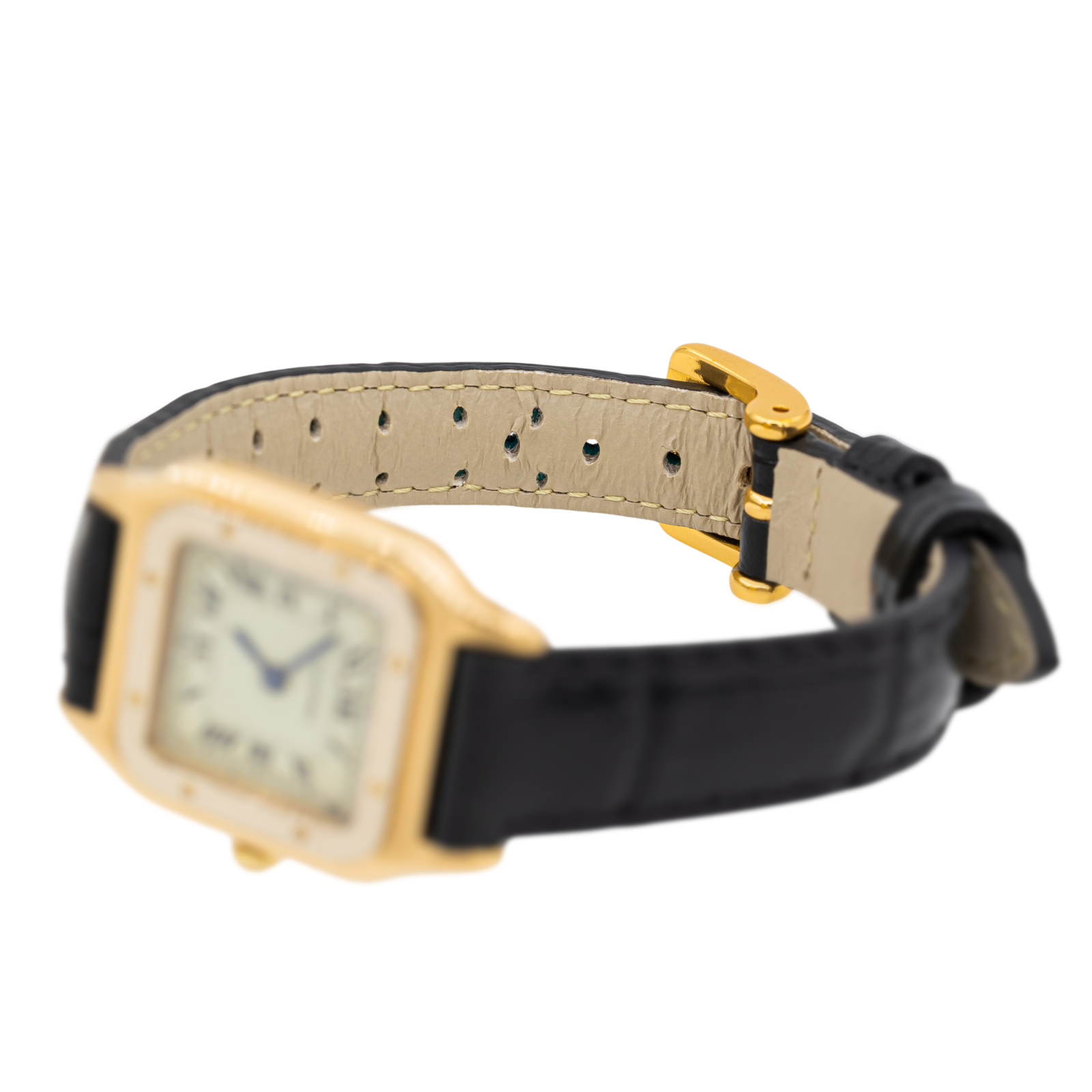Cartier Panthère Vintage Watch Yellow Gold, Steel on Leather