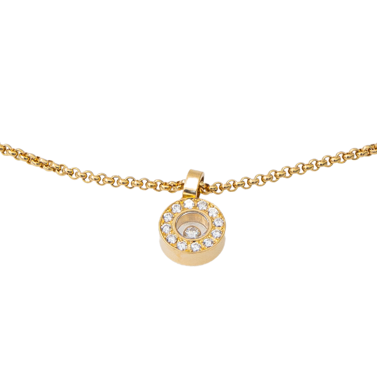 Chopard Collier Pendentif Happy diamonds Or jaune Diamant