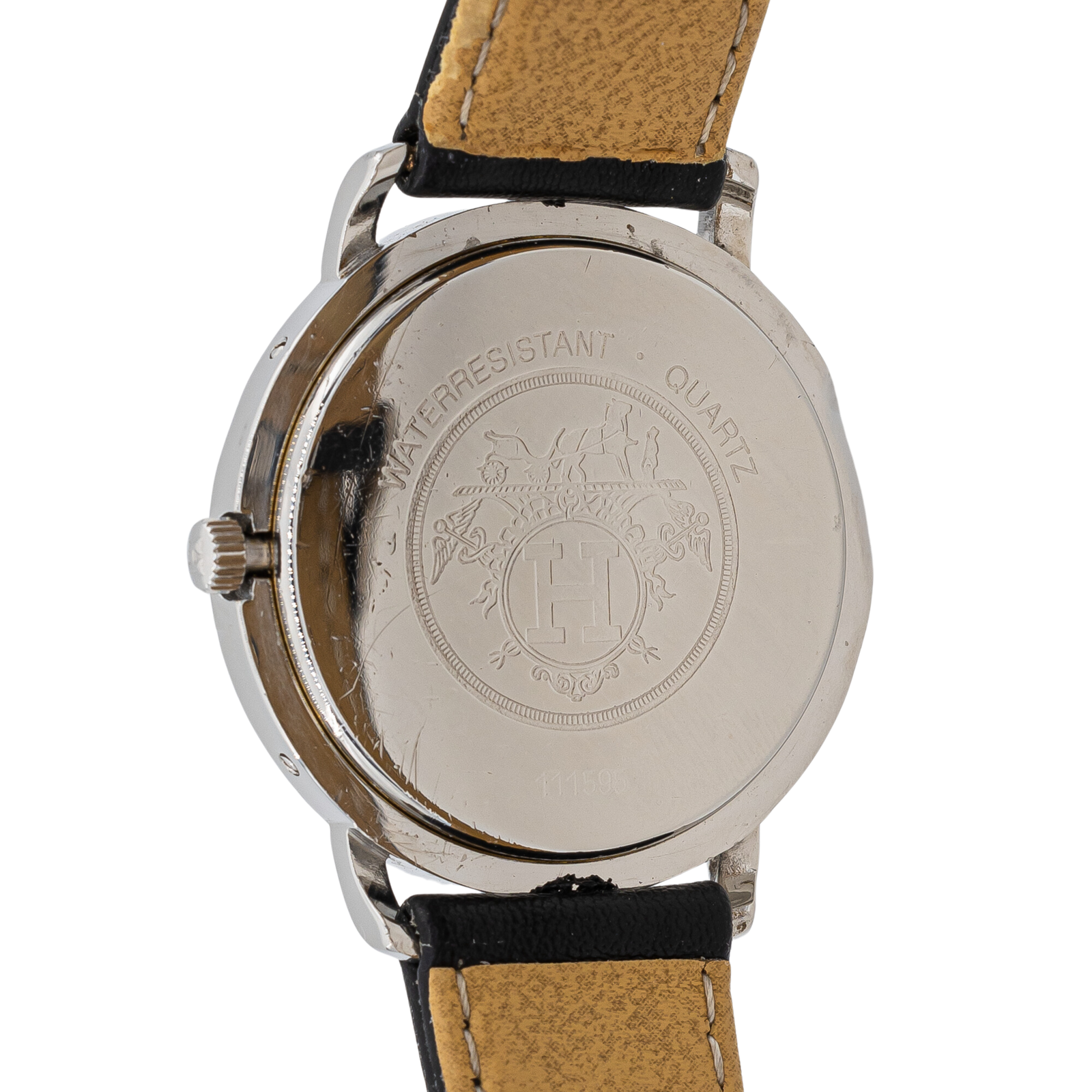 Hermès Vintage "Clipper" Watch Steel on Leather