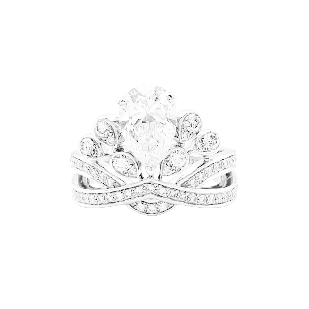 Bague Chaumet, "Joséphine Aigrette Impériale", platine et diamants.