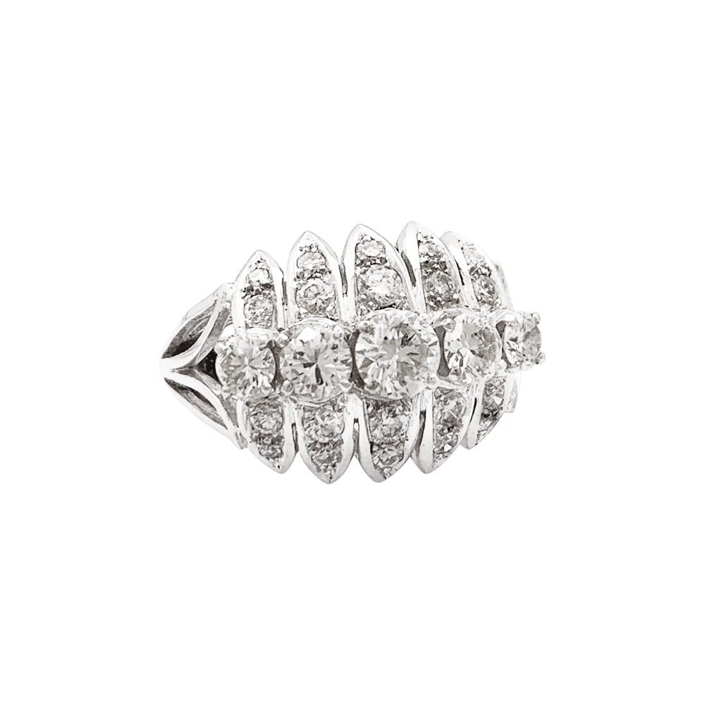 Bague Mellerio, platine et diamants.