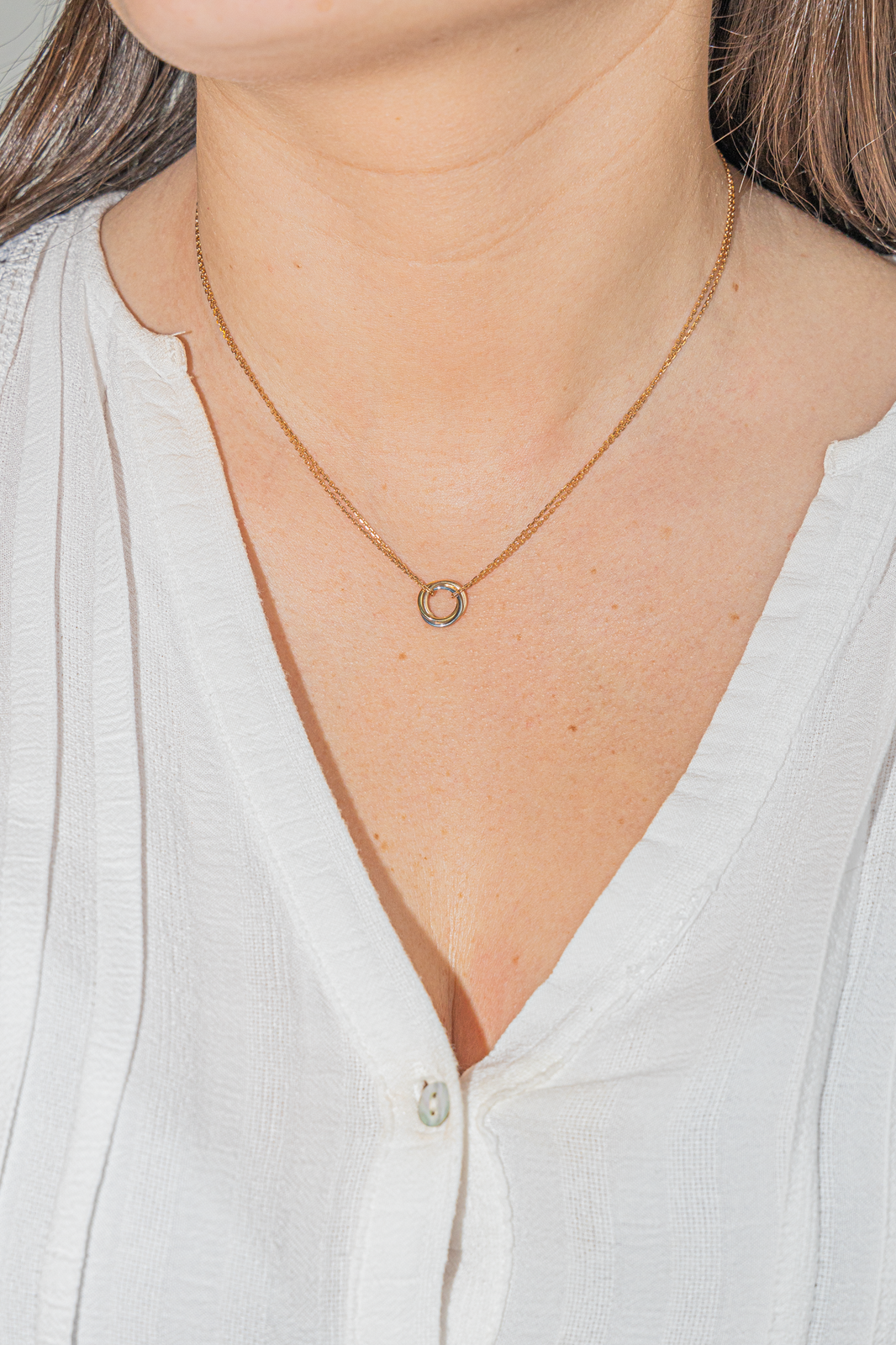 Cartier Collier Trinity Or rose, Or jaune, Or blanc