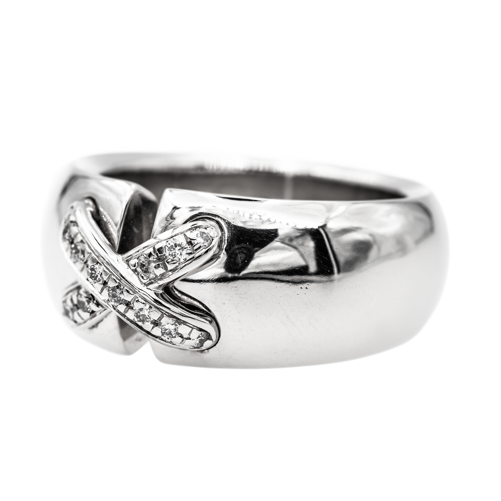 Chaumet Link Ring White Gold Diamonds
