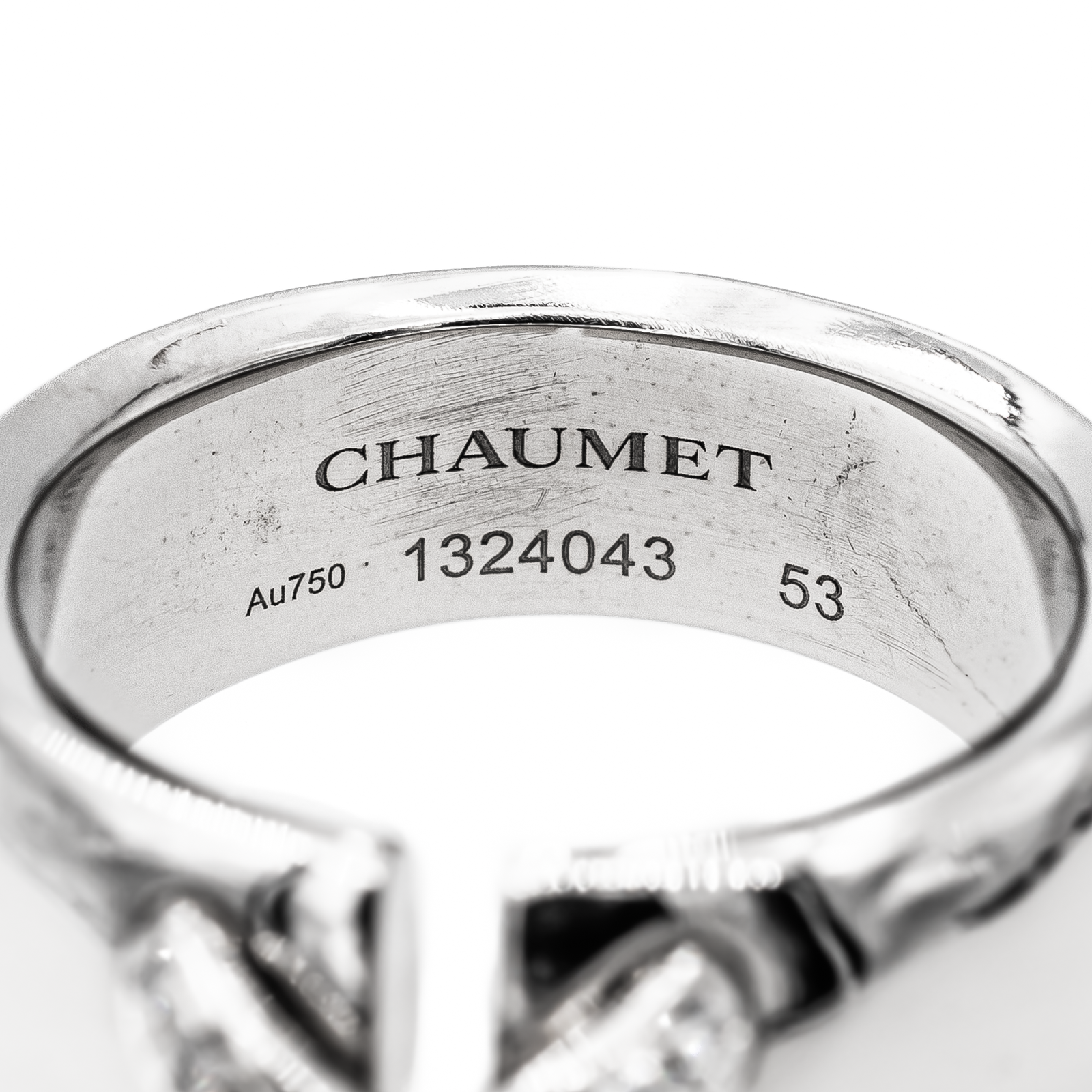 Chaumet Link Ring White Gold Diamonds