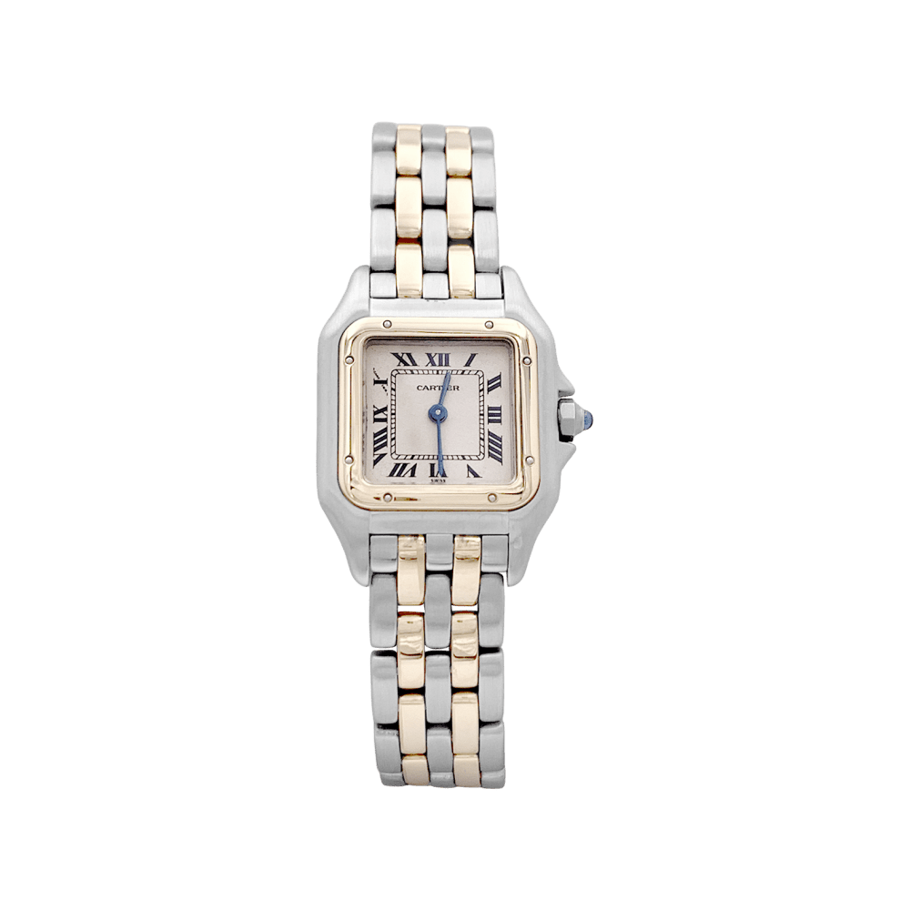 Montre Cartier, "Panthère", acier et or jaune. - Maison Eloe
