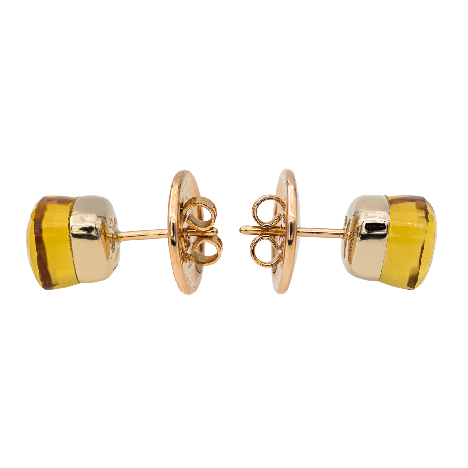 Pomellato Nudo Earrings Yellow Gold Citrine