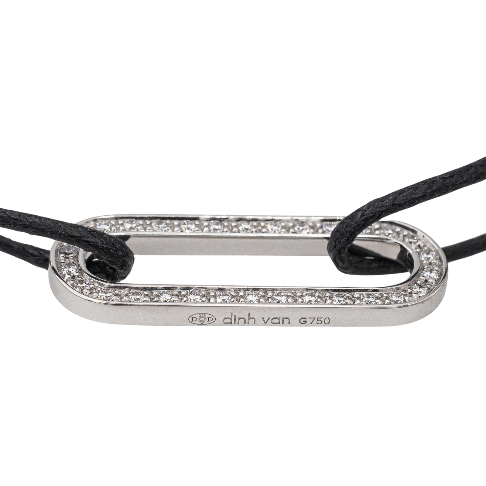Dinh Van White Gold Diamond Link Bracelet