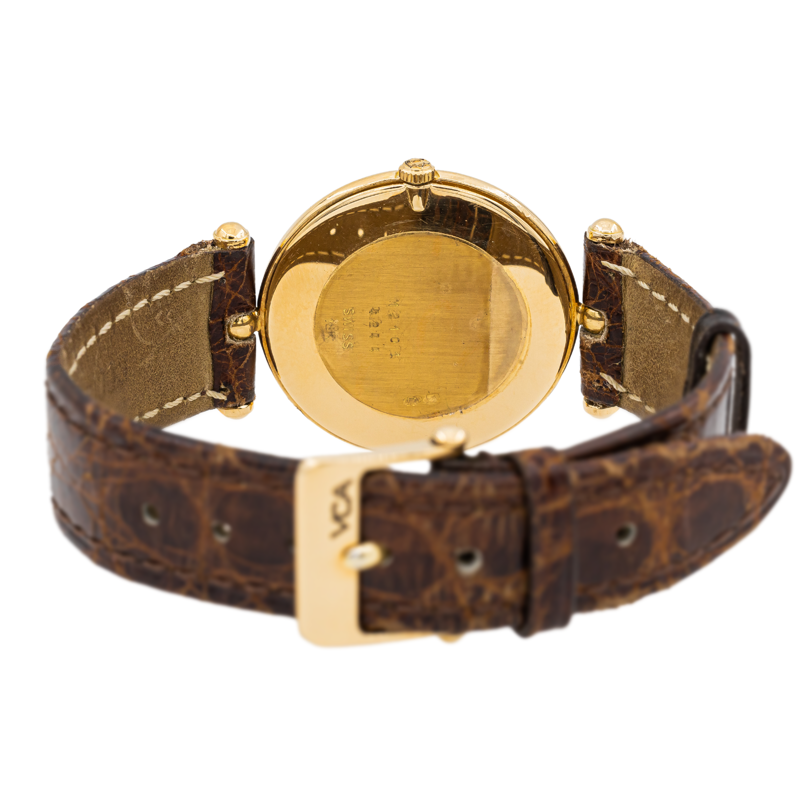 Van Cleef & Arpels Vintage Watch in Yellow Gold on Leather