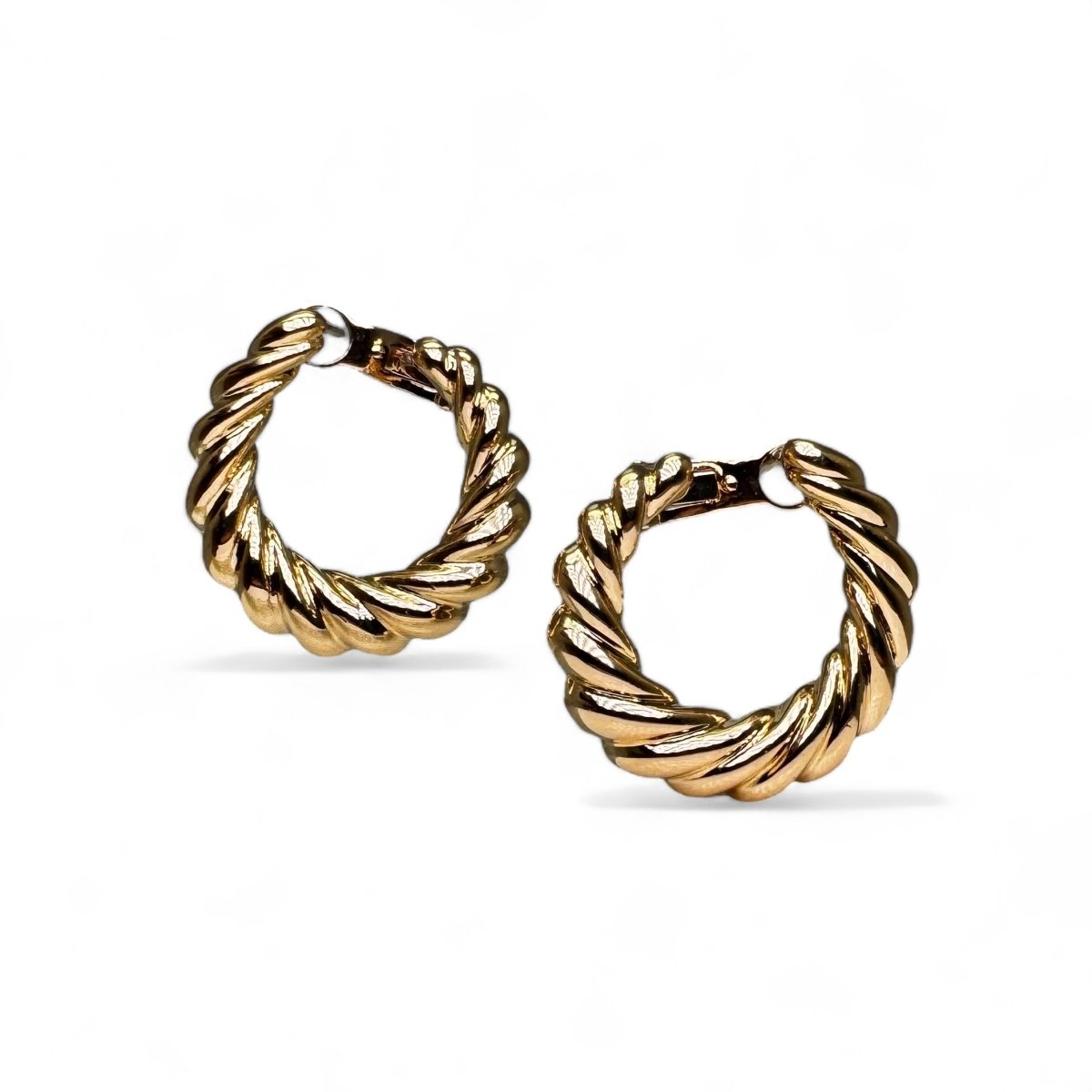 CARTIER Boucles d’oreilles créoles en or jaune. - Maison Eloe