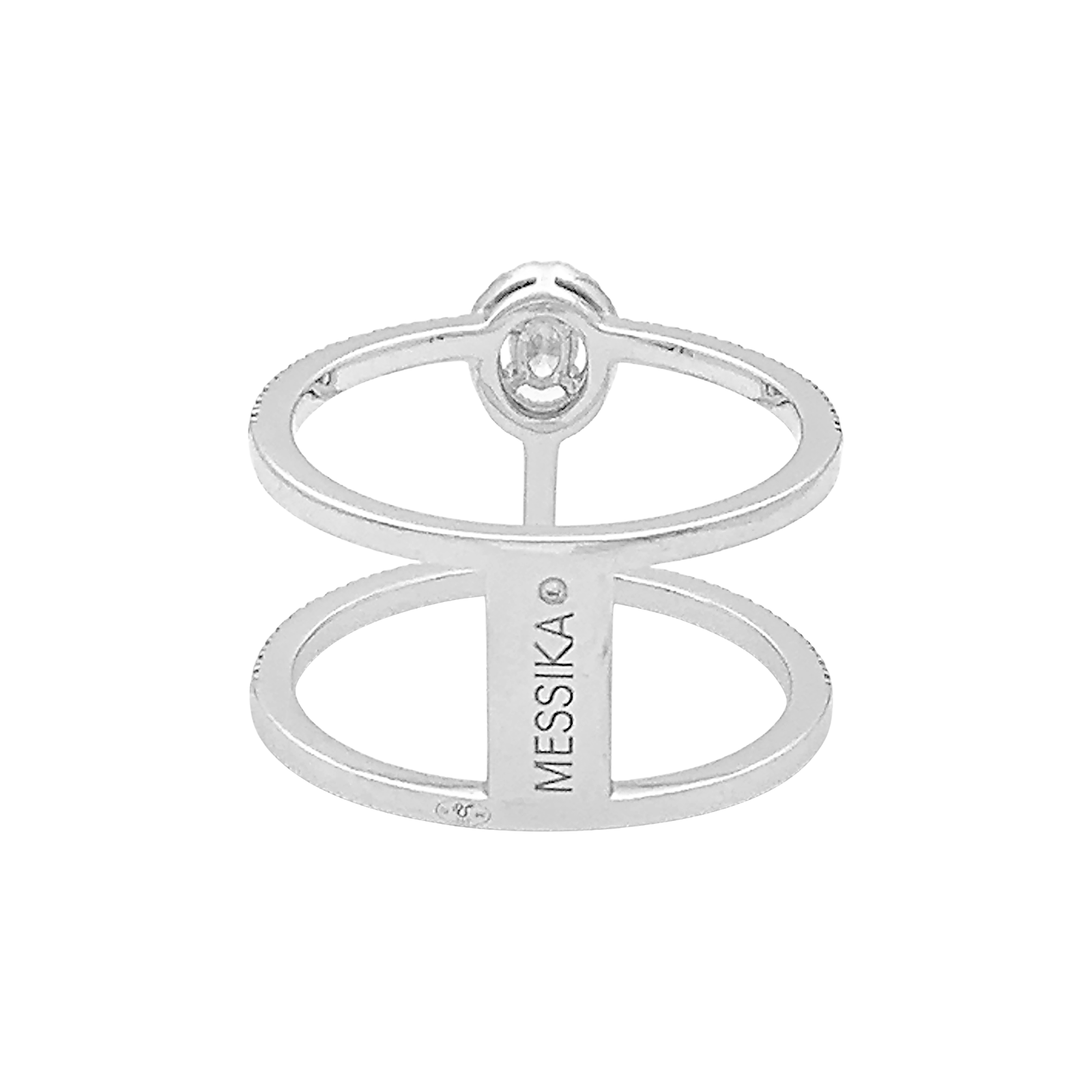 Bague Messika "Glam'Azone" or blanc, diamants.