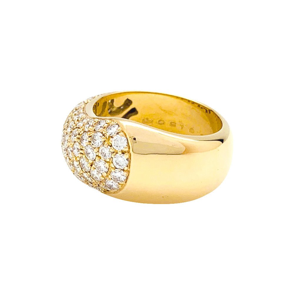 Bague Chaumet, modèle "Hommage à Venise", en or jaune et diamants. T54 - Maison Eloe