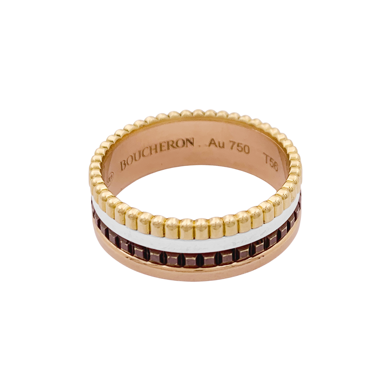 Bague Boucheron, "Quatre Classique Small", 3 ors, PVD.