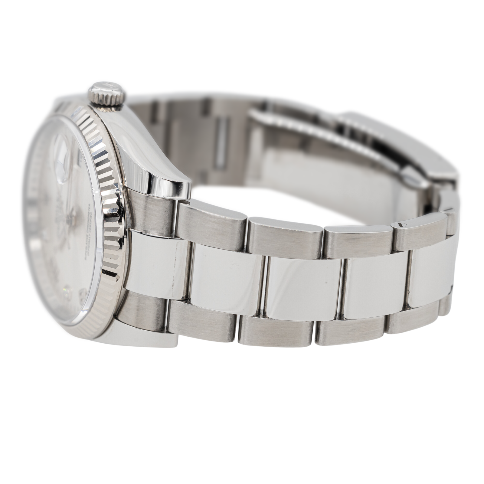 Rolex Oyster Watch Steel, White Gold Diamond