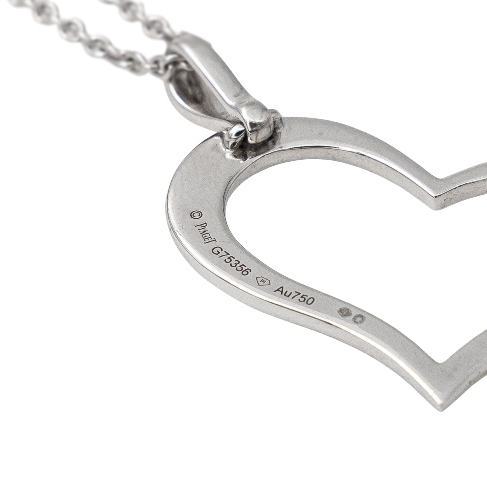 Piaget Heart Necklace White Gold Diamonds