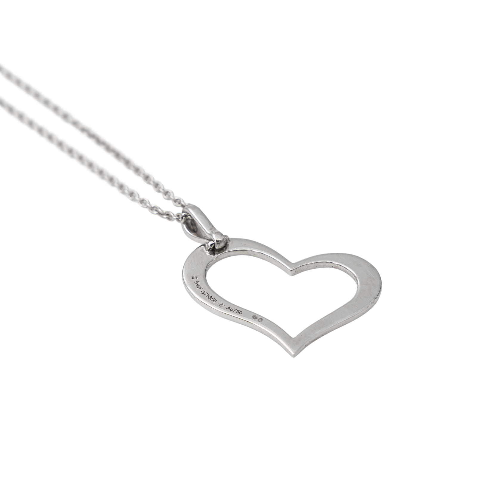 Piaget Heart Necklace White Gold Diamonds