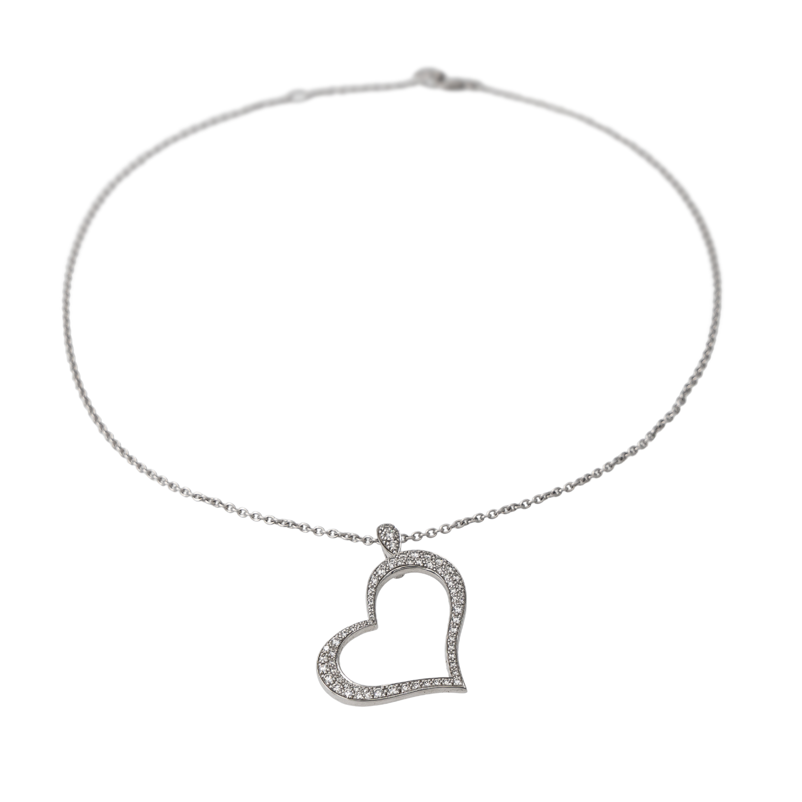 Piaget Heart Necklace White Gold Diamonds