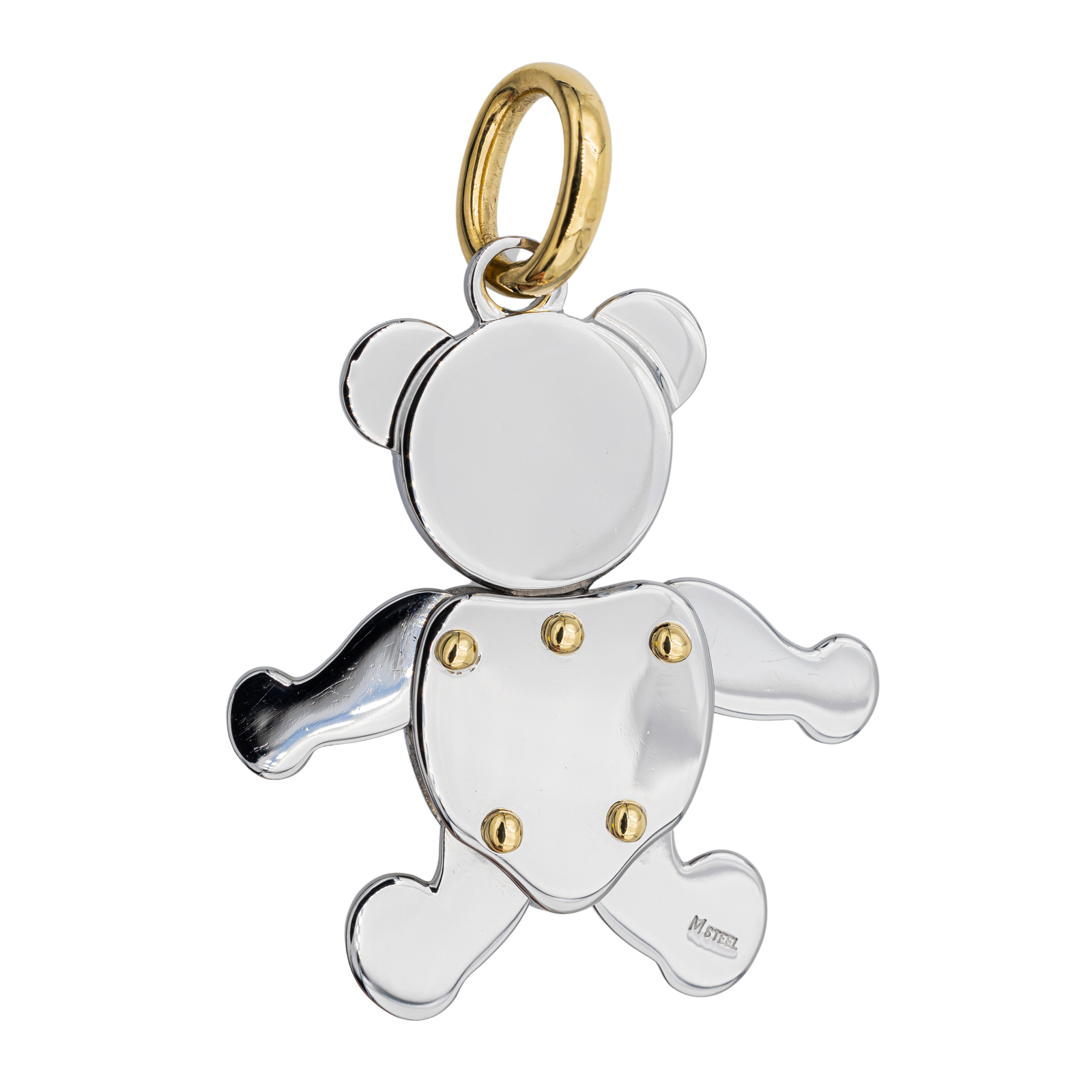 Pomellato Pendentif Orsetto Acier, Or jaune