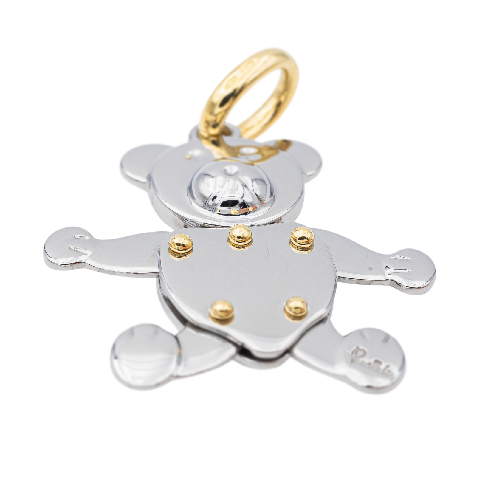 Pomellato Orsetto Pendant Steel, Yellow gold