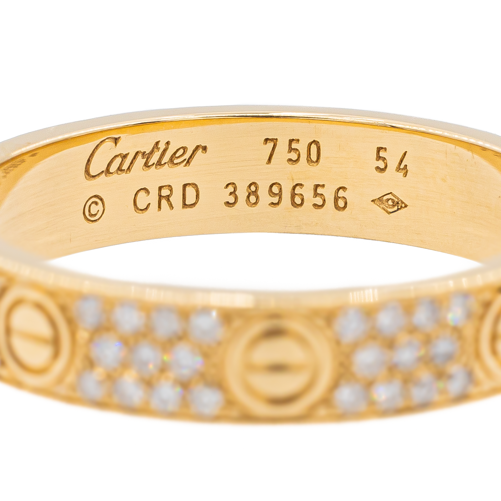 Cartier Love Wedding Ring Yellow Gold Diamond