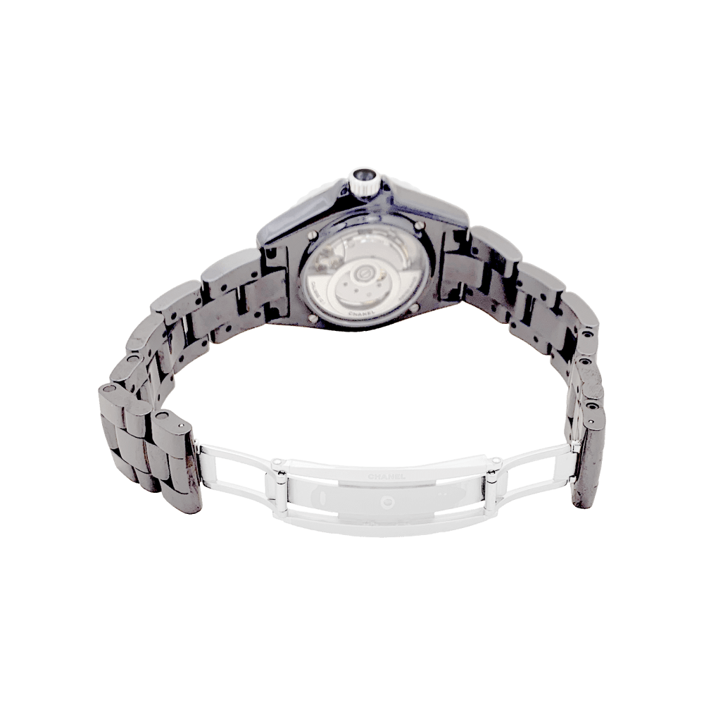 Montre Chanel, "J12 Phantom", céramique noire, acier. - Maison Eloe