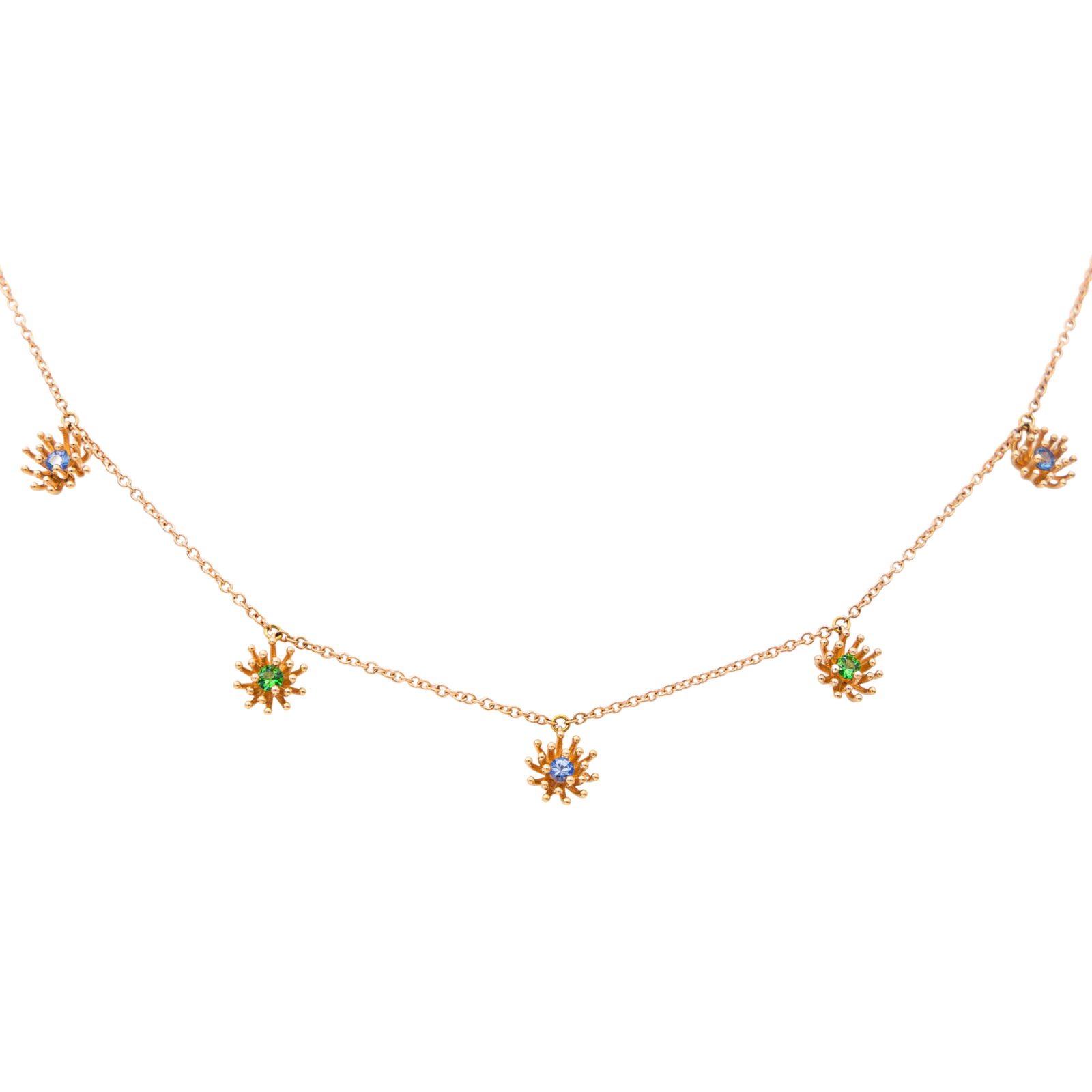 Mellerio Necklace The Little Cactus Rose Gold Sapphire