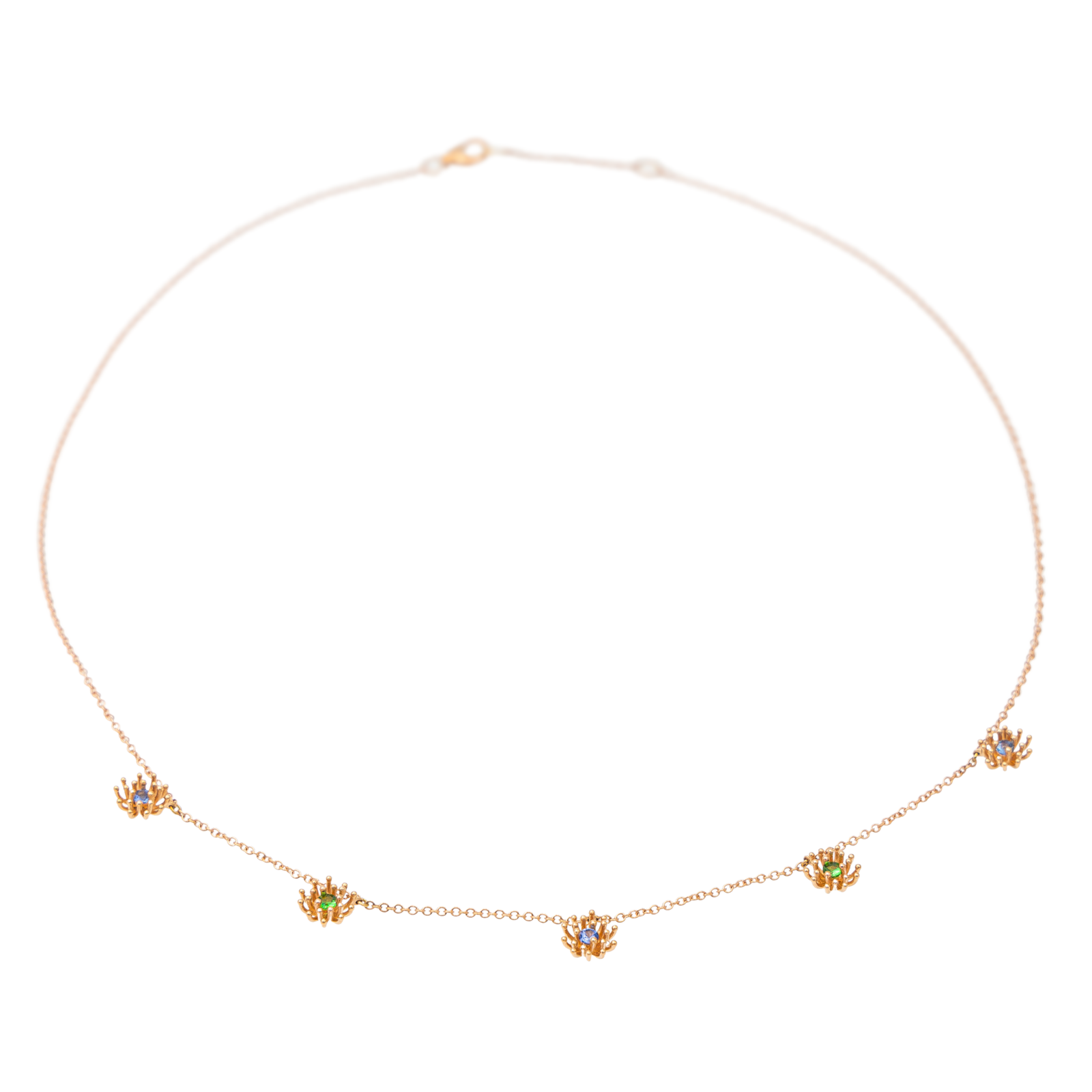 Mellerio Necklace The Little Cactus Rose Gold Sapphire