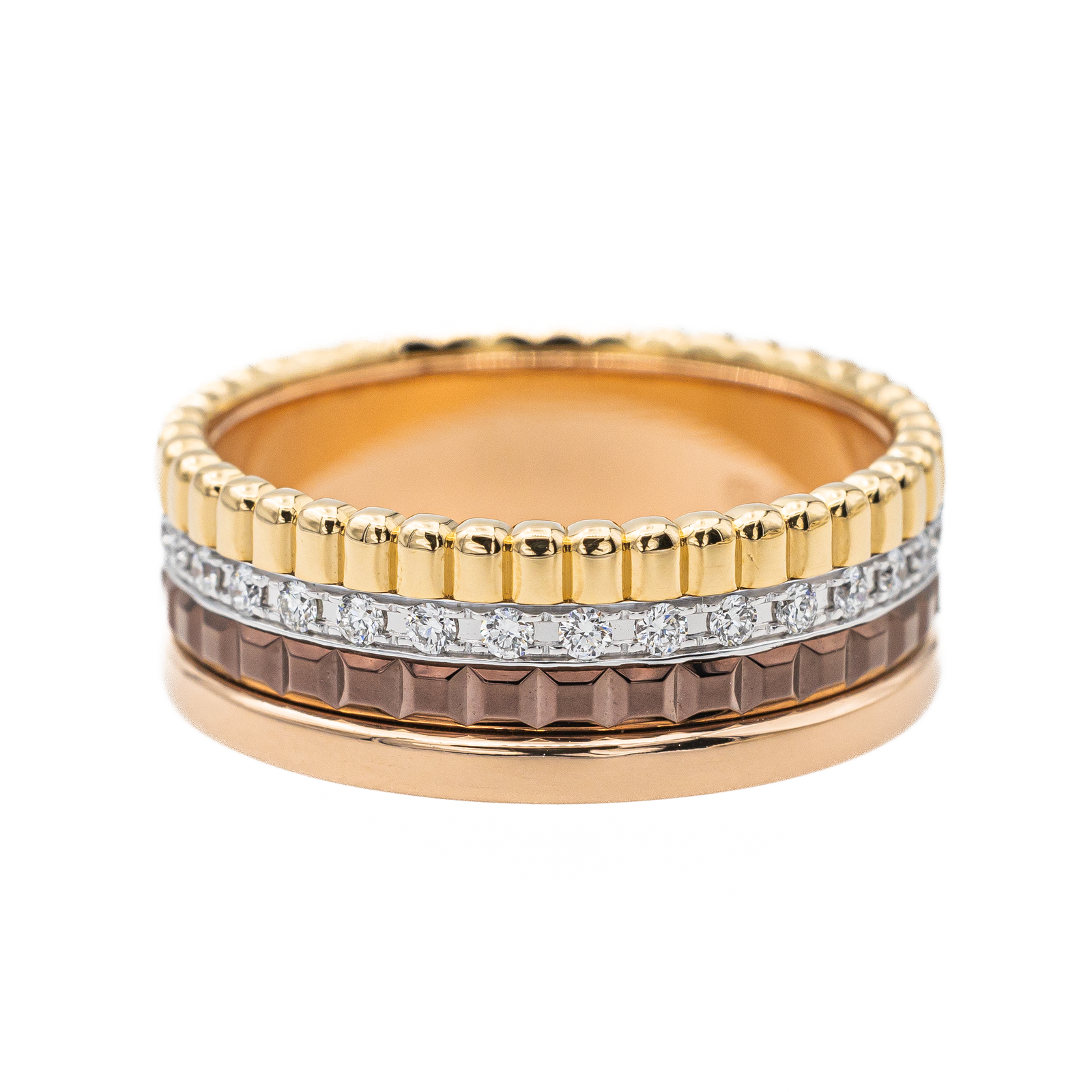 Boucheron Ring Quatre Yellow gold, White gold, Rose gold Diamond
