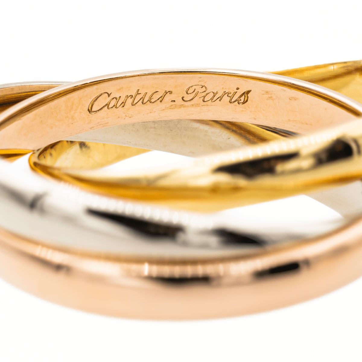 Cartier Bague Trinity Or rose, Or jaune, Or blanc - Maison Eloe