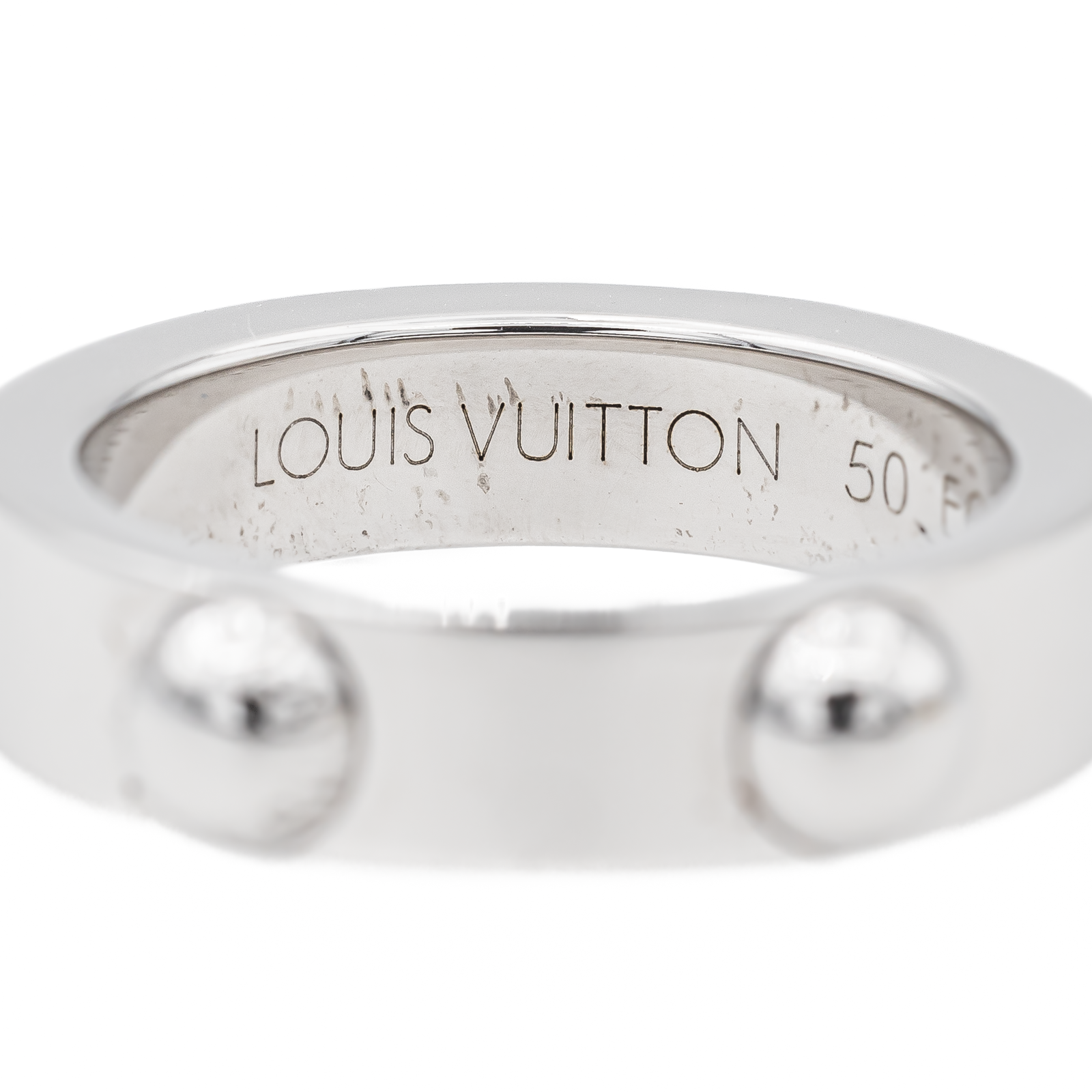 Louis Vuitton Clous Ring White Gold