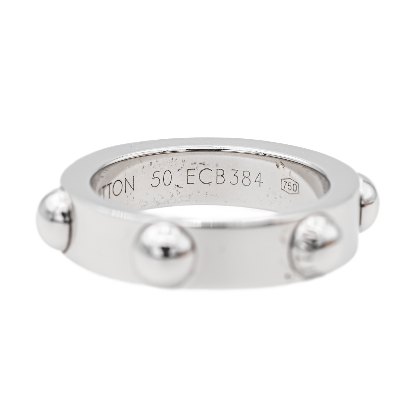 Louis Vuitton Clous Ring White Gold