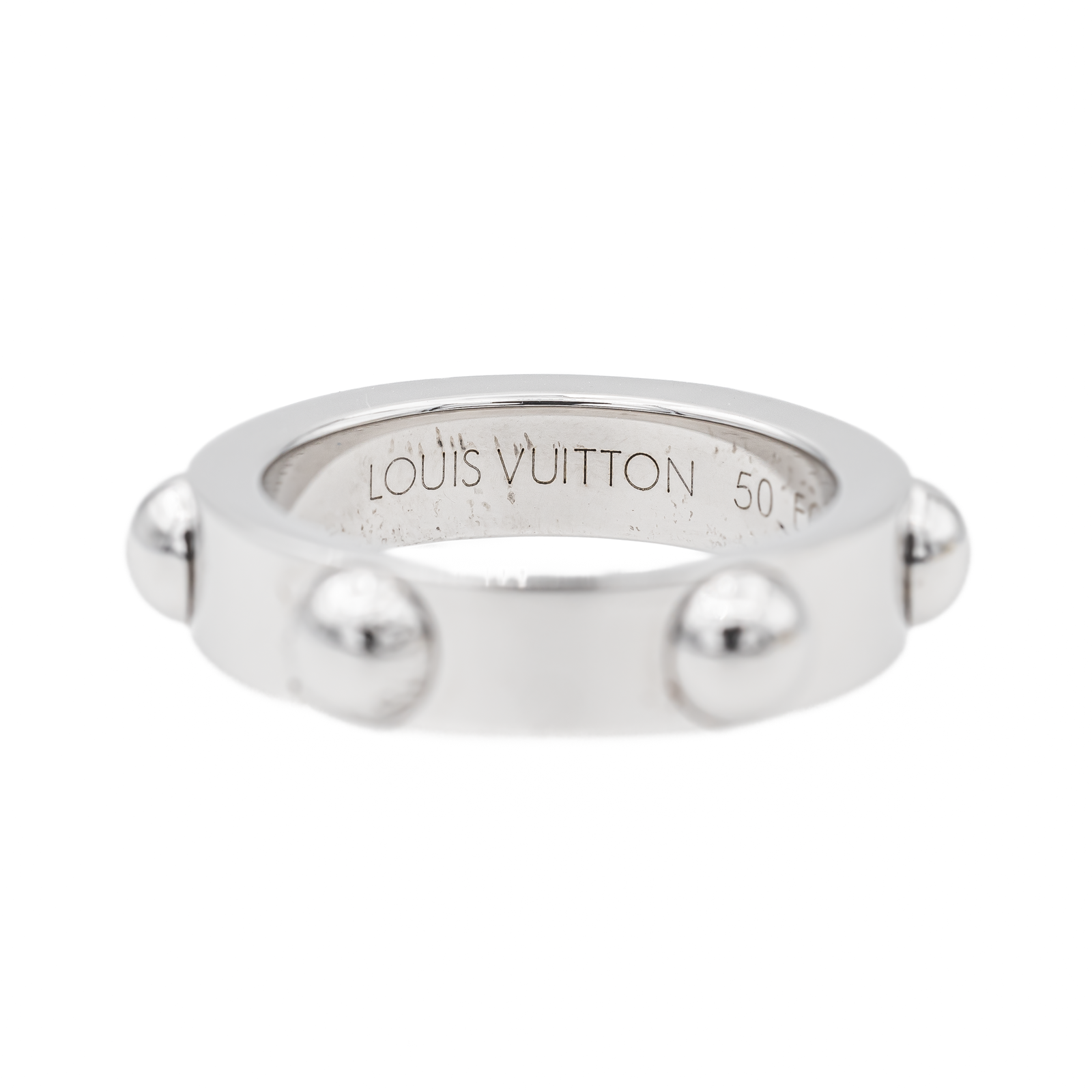 Louis Vuitton Clous Ring White Gold