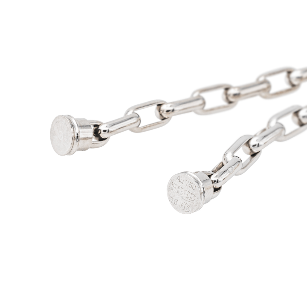 Fred Bracelet Câble Force 10 Or blanc - Maison Eloe