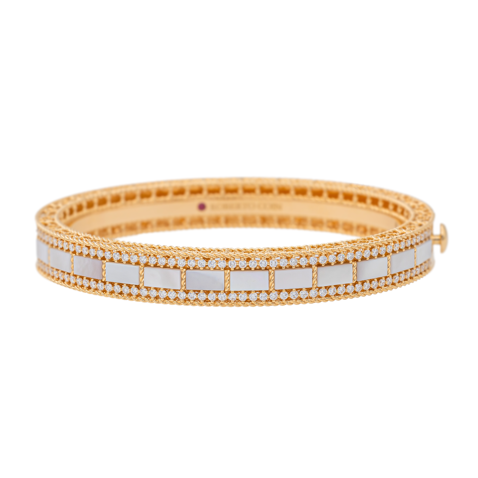 Roberto Coin  Bracelet Art deco bangle with diamond Or rose Diamant
