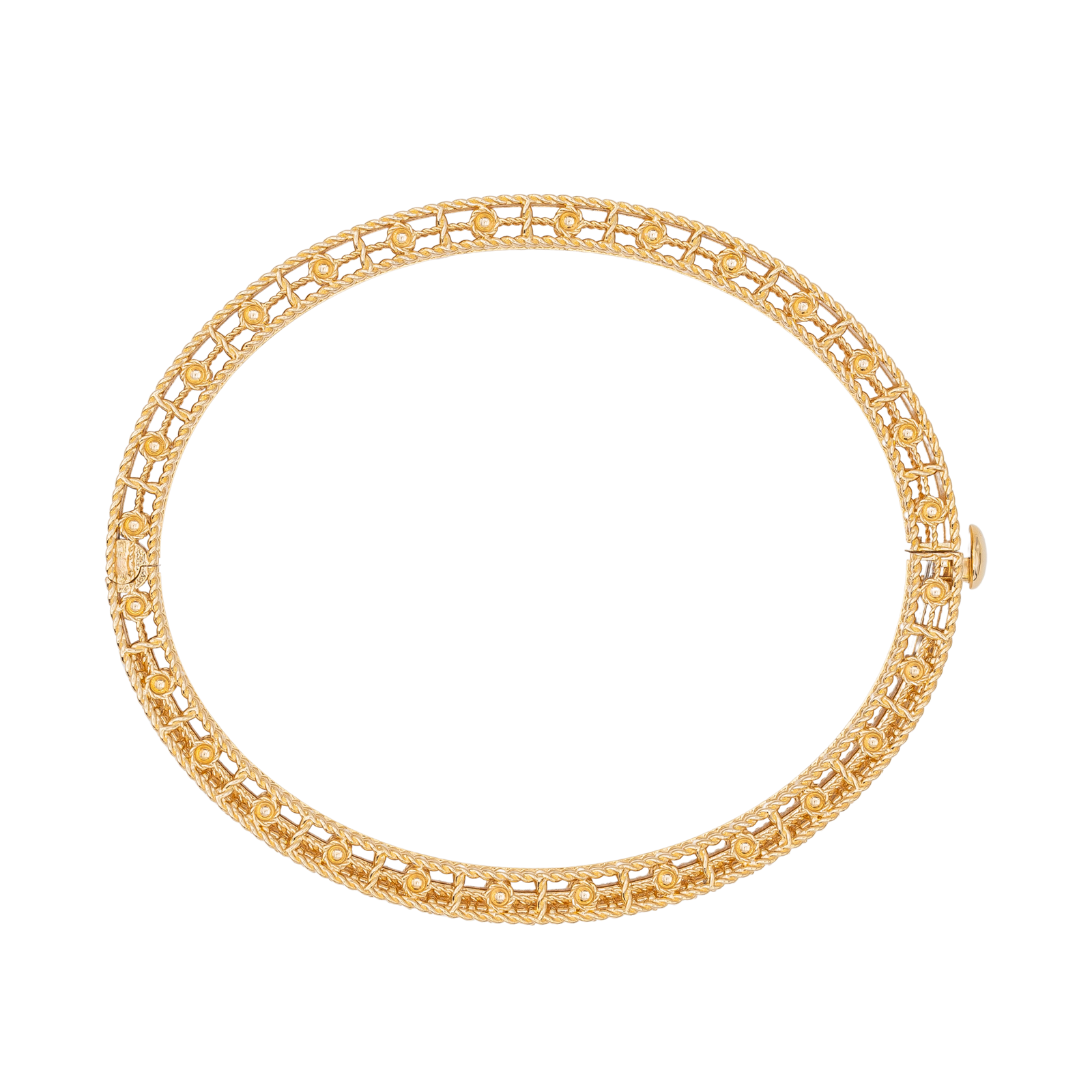 Roberto Coin  Bracelet Art deco bangle with diamond Or rose Diamant
