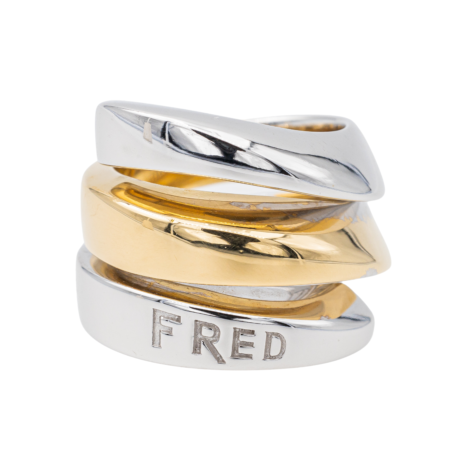 Fred Bague Or blanc, Or jaune