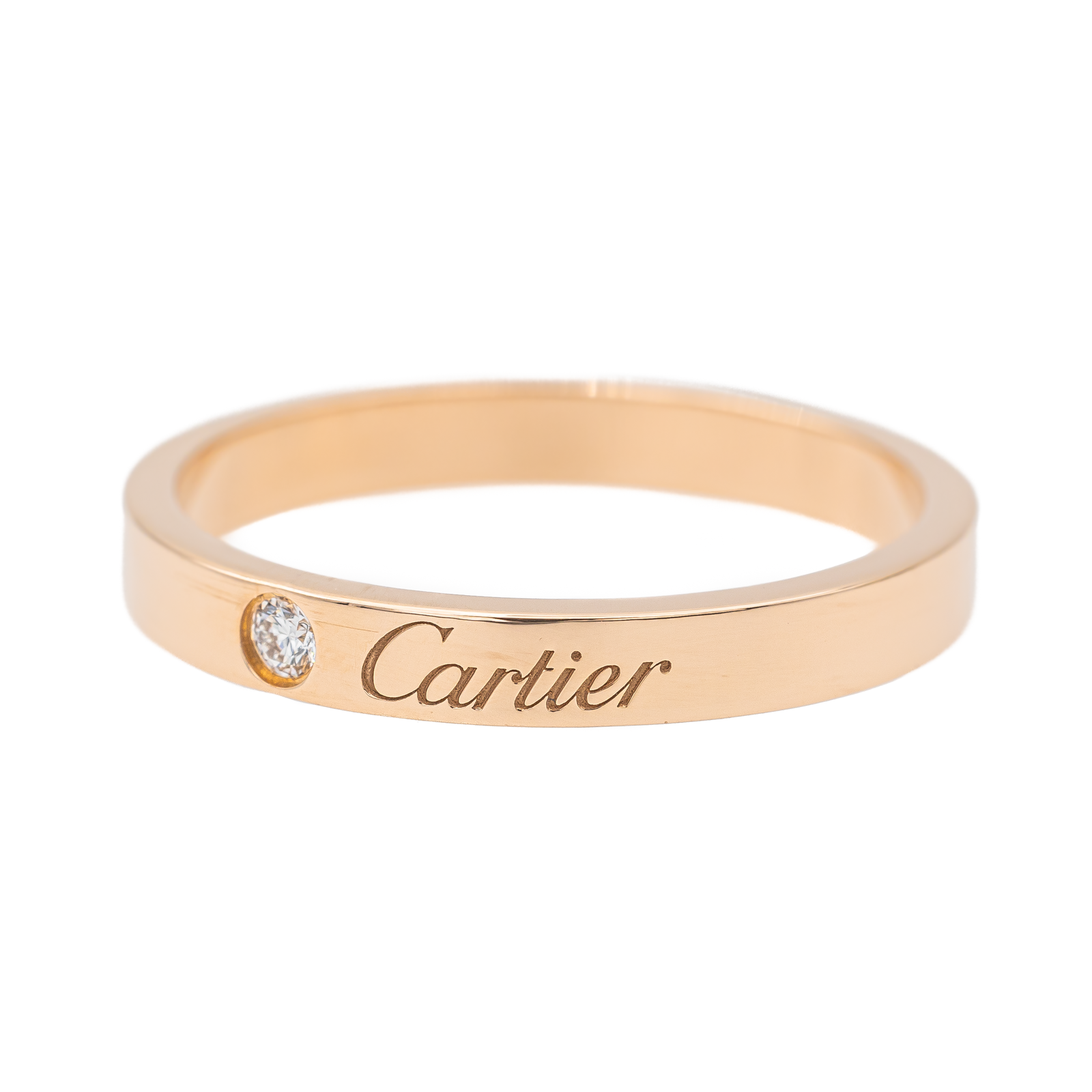 Cartier C de Cartier Wedding Ring Pink Gold Diamond