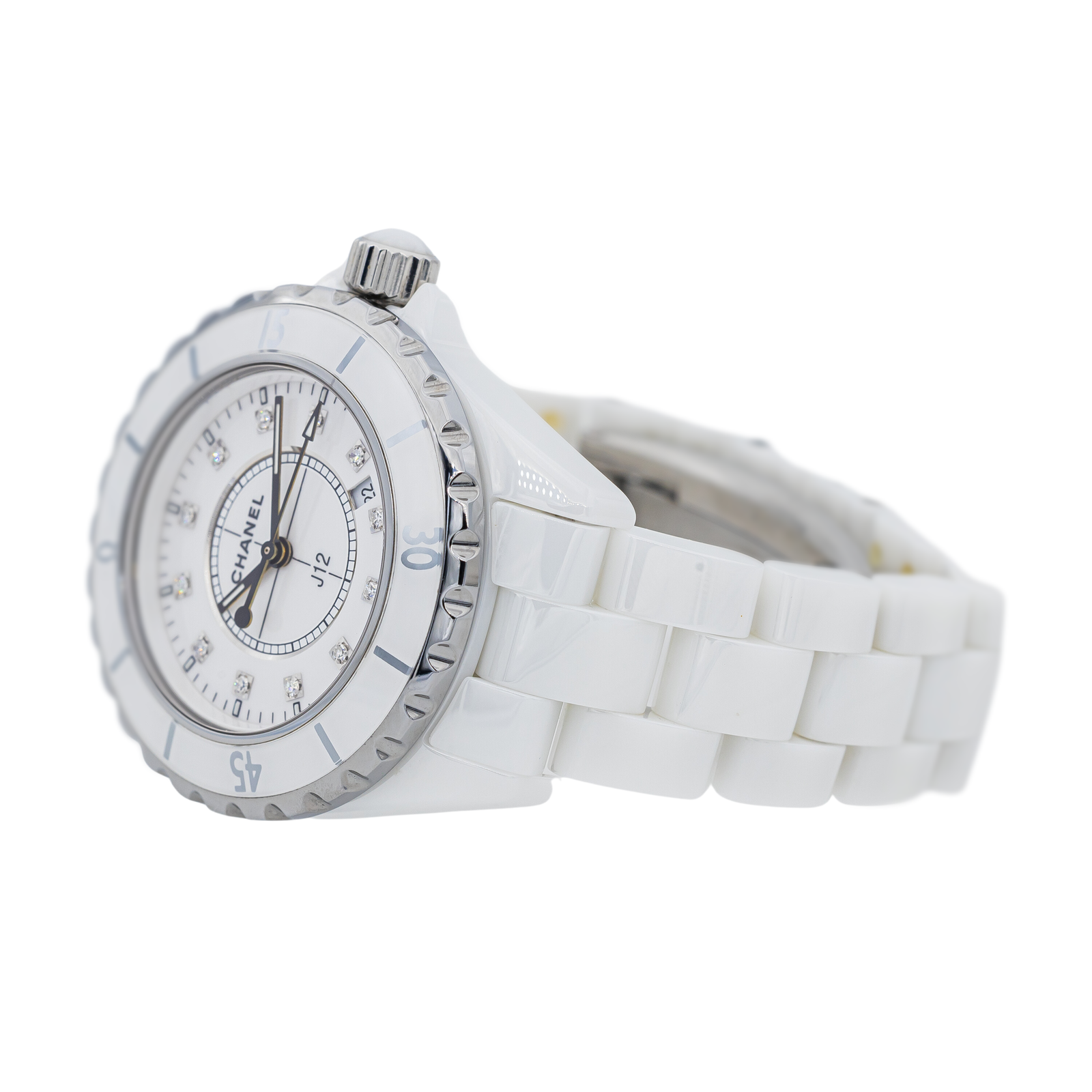 Chanel J12 Ceramic, Steel Diamond Watch