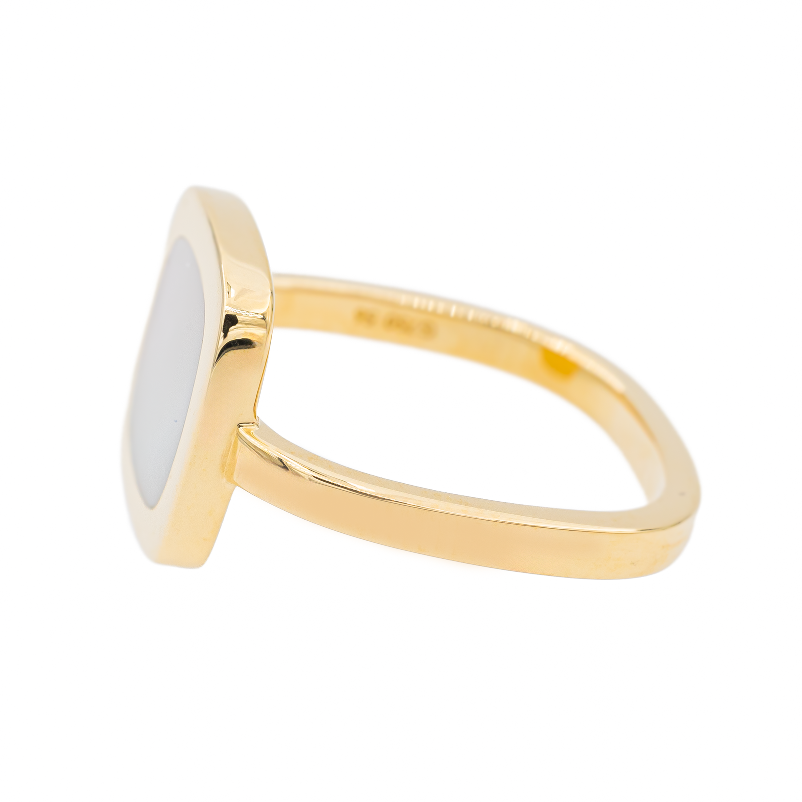 Dinh Van Impression Ring Yellow Gold Mother of Pearl