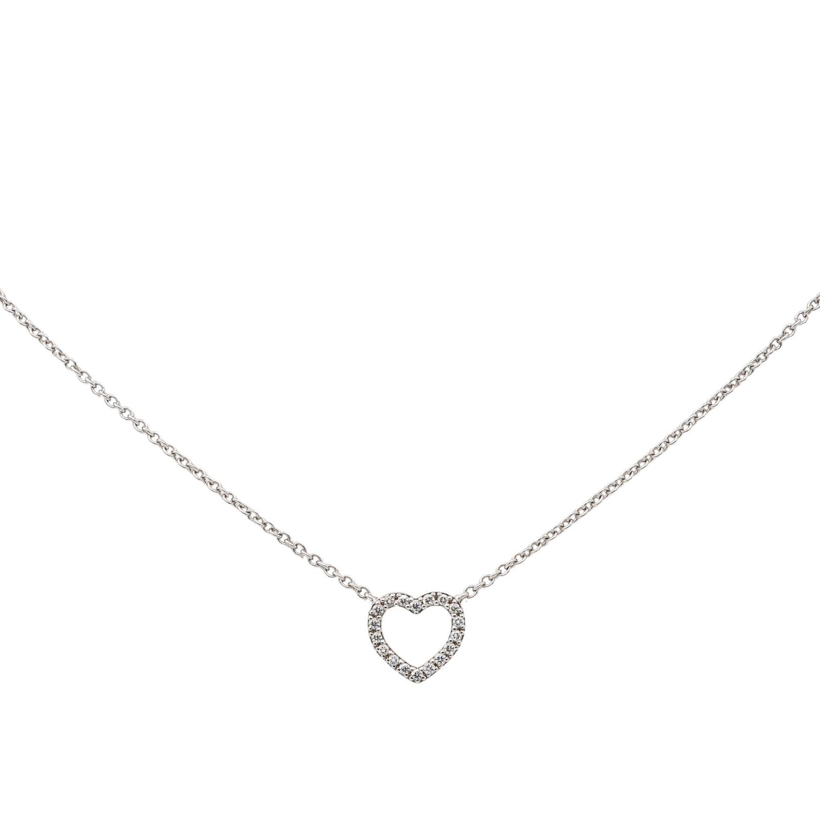 Tiffany & Co Collier Métro cœur Or blanc Diamant