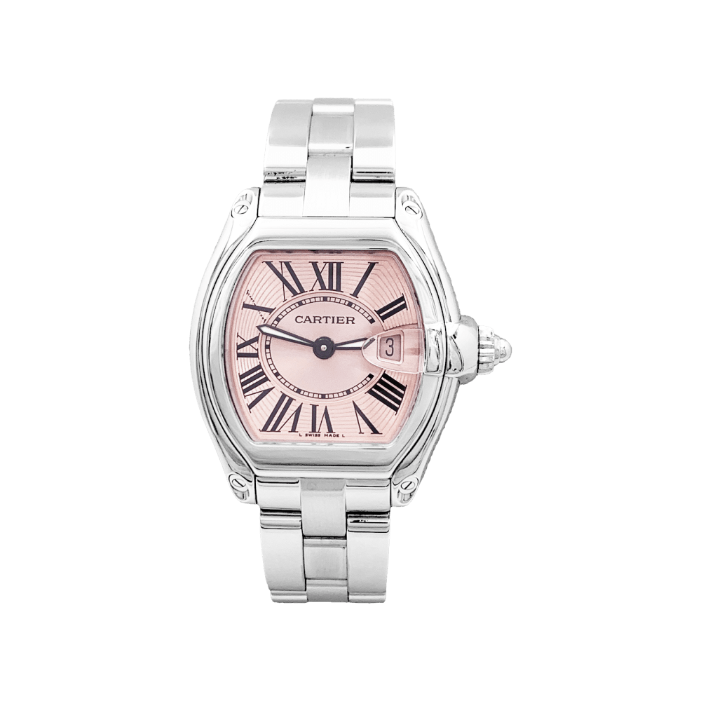 Montre Cartier, "Roadster", acier occasion de 2010 révisée et garantie 1 an