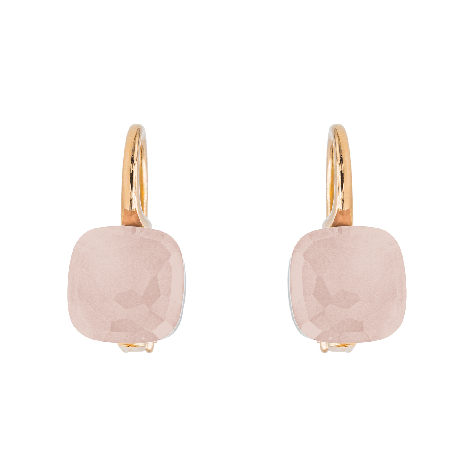 Pomellato Boucles d'oreilles Dormeuses Nudo Or rose Quartz
