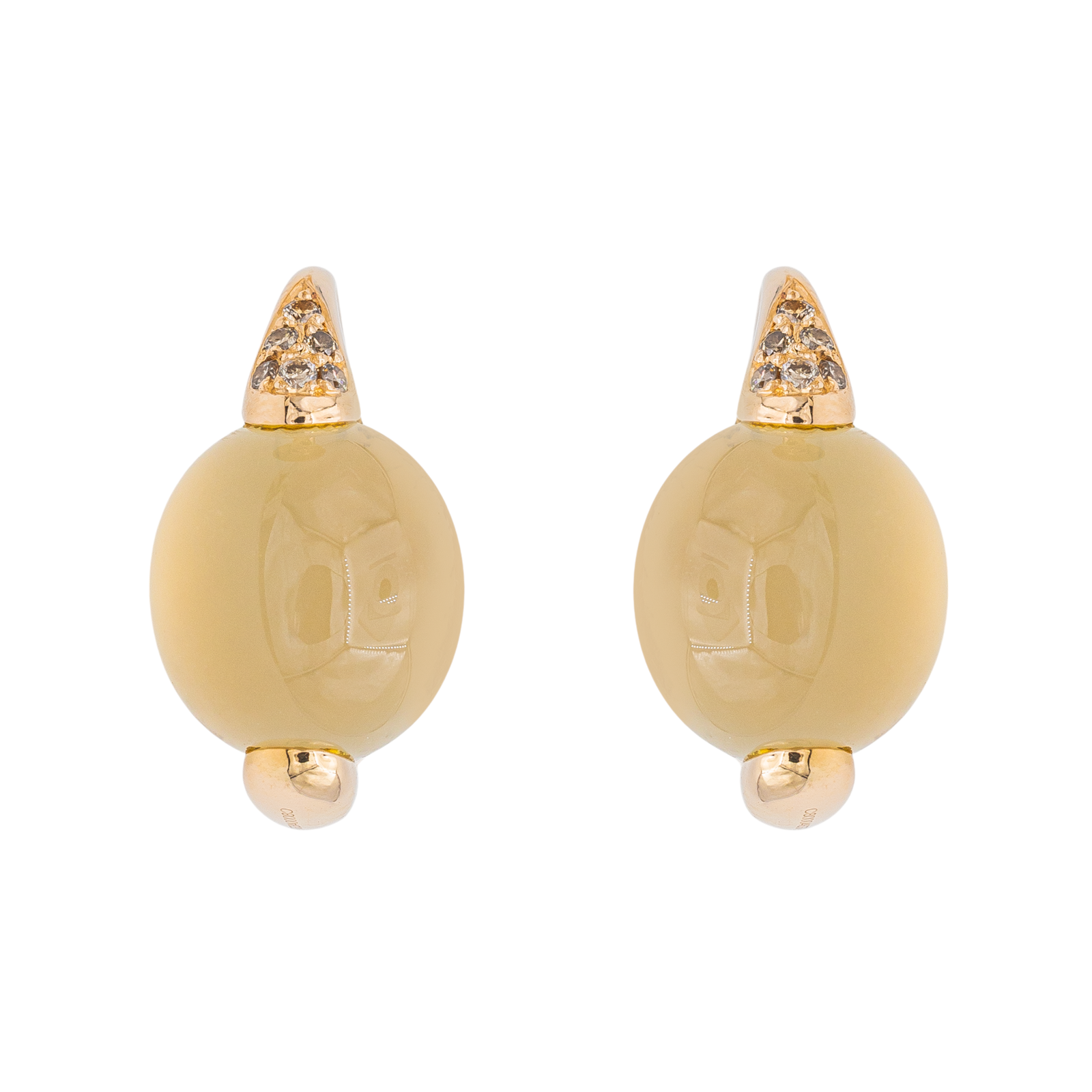 Pomellato Boucles d'oreilles Luna Or rose Pierre de lune