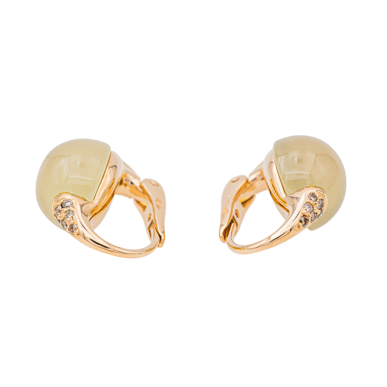 Pomellato Luna Earrings Rose Gold Moonstone