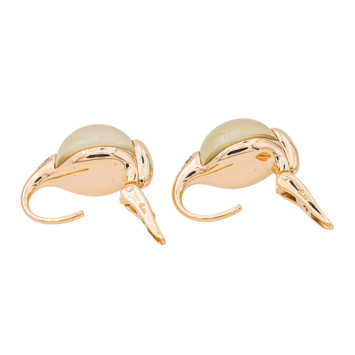 Pomellato Boucles d'oreilles Luna Or rose Pierre de lune - Maison Eloe