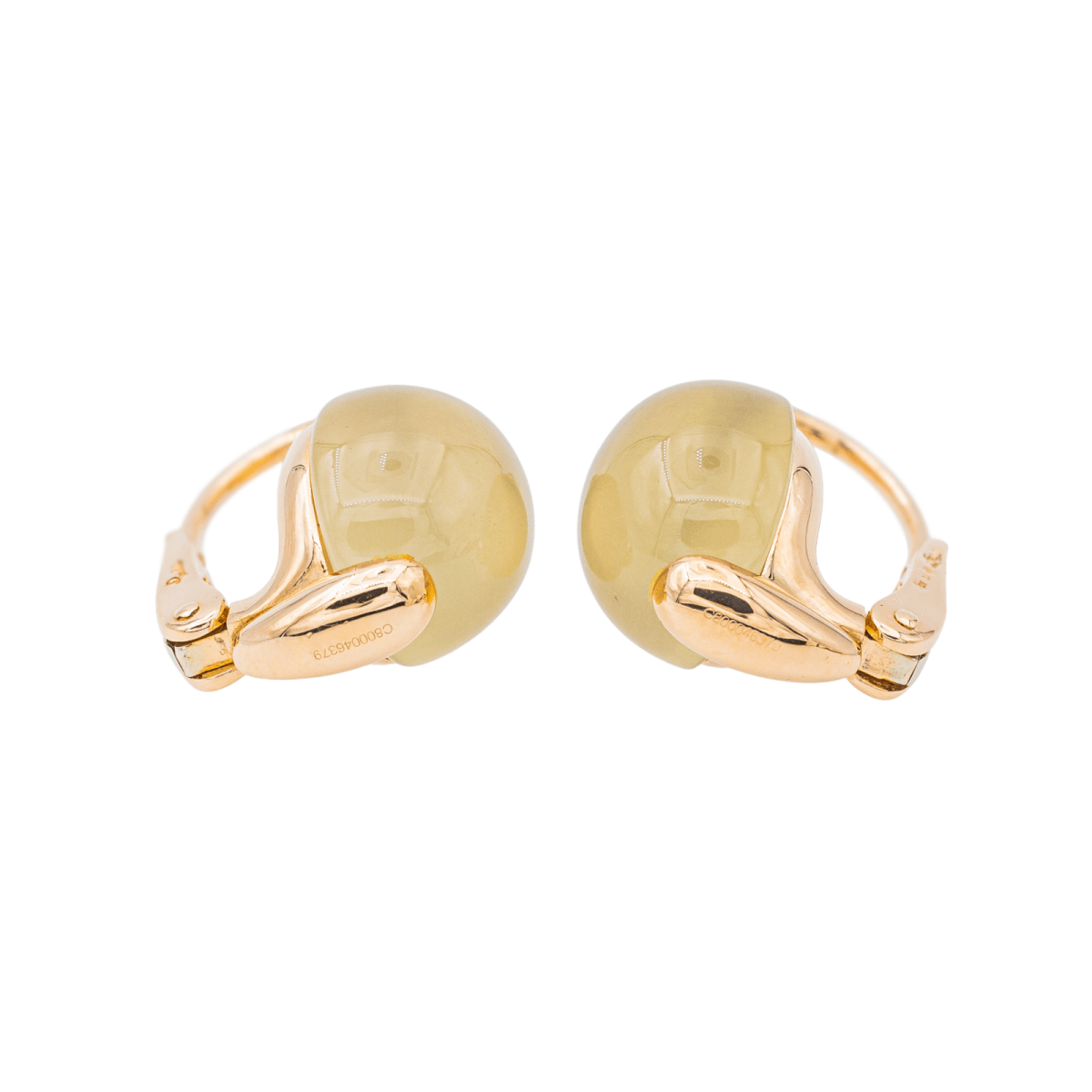 Pomellato Boucles d'oreilles Luna Or rose Pierre de lune - Maison Eloe