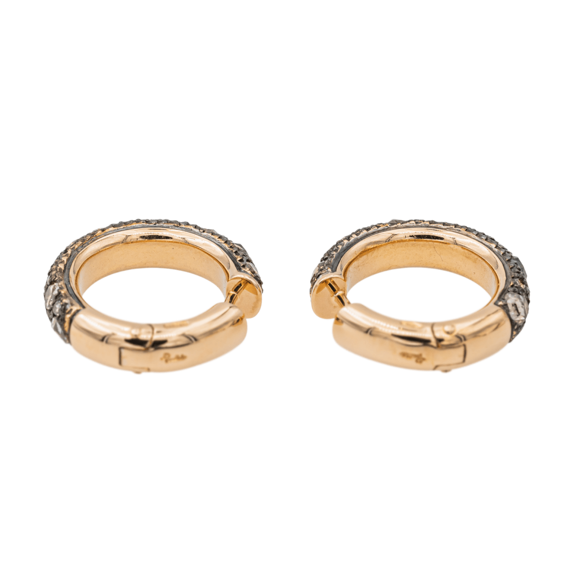 Pomellato Boucles d'oreilles Créoles Tango Or rose Diamant brun - Maison Eloe