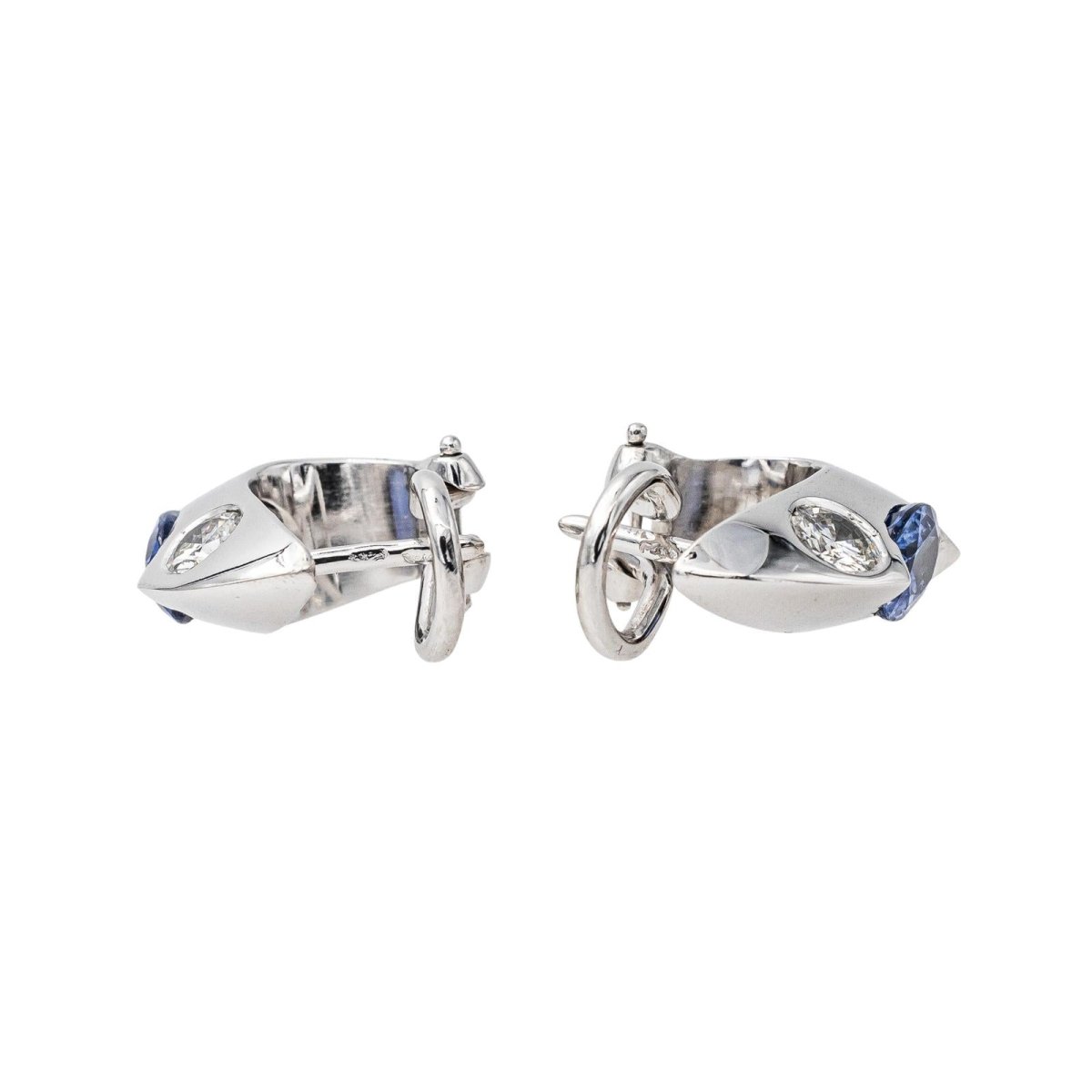 Piaget Boucles d'oreilles Or blanc Saphir - Maison Eloe