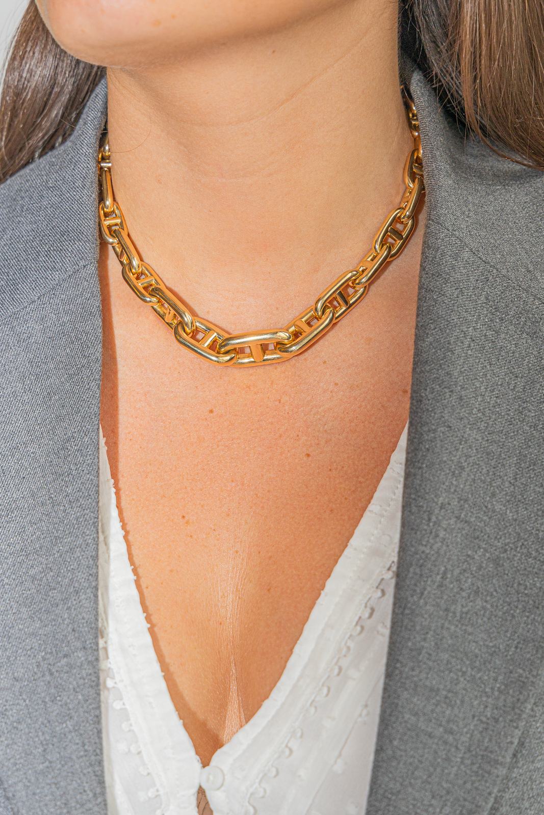 Hermès Collier Chaîne d'ancre Or jaune