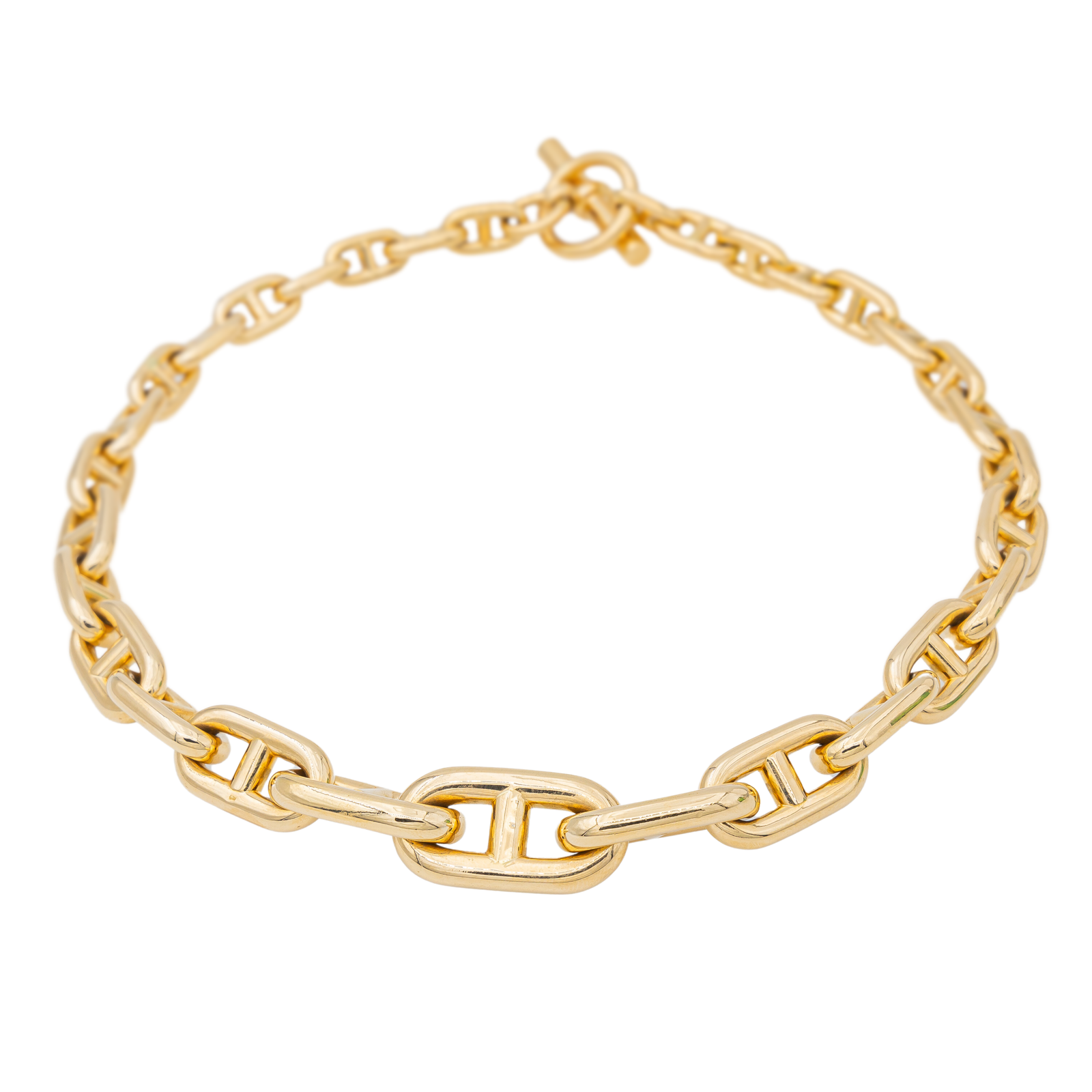 Hermès Anchor Chain Necklace Yellow Gold